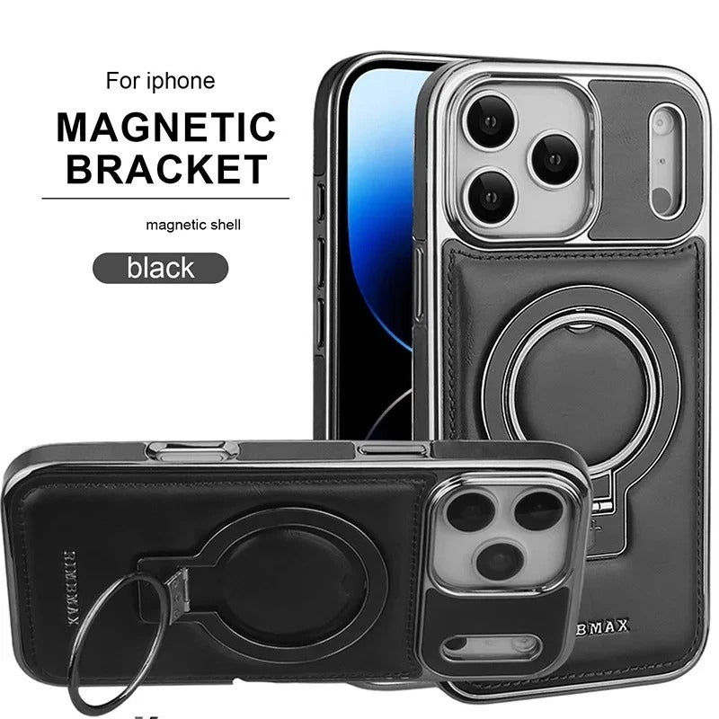 Rimbmax Leather Stand Magsafe Case iPhone 17 Pro Max