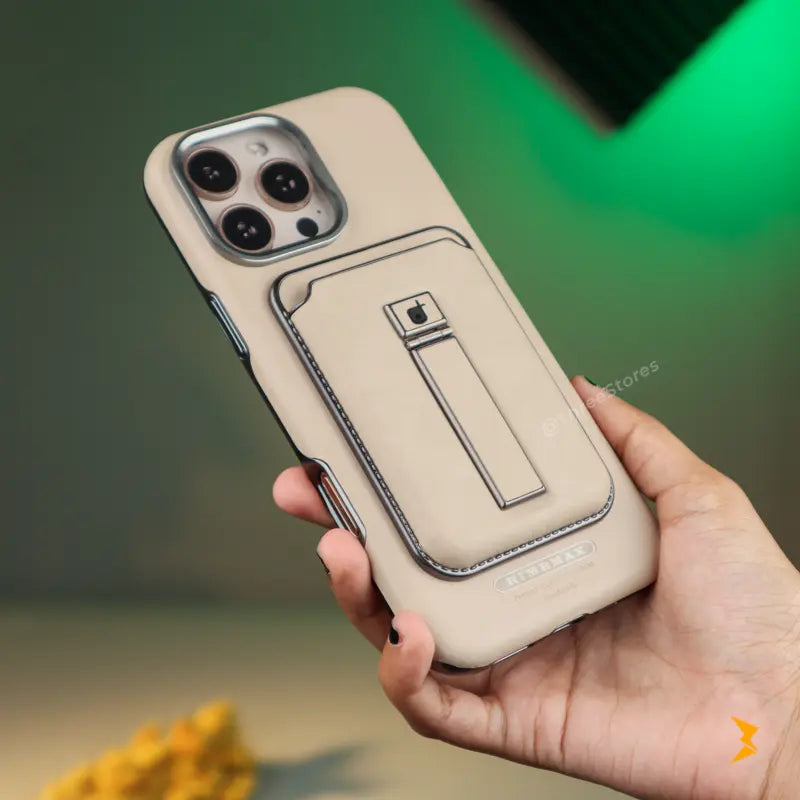 Rimbmax Magnetic Card Holder Leather Case iPhone 16 Pro Max