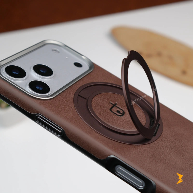 Ruime Leather Magsafe Stand Case iPhone 17 Pro Max