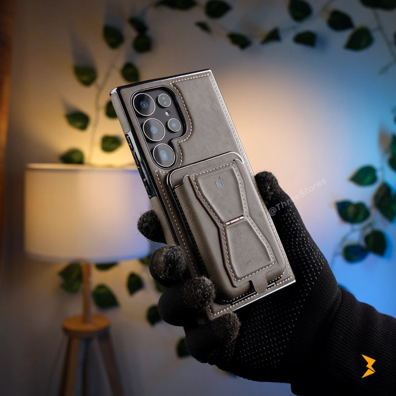 Rimbmax Vogue Magnetic Card Holder Leather Case Samsung S25 Ultra - Three