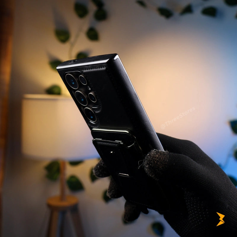 Rimbmax Vogue Magnetic Card Holder Leather Case Samsung S25 Ultra - Three