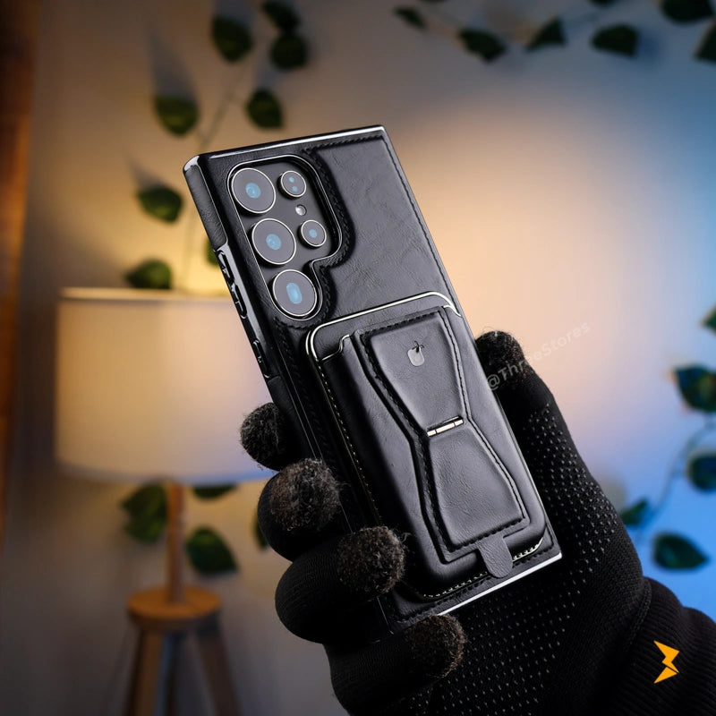 Rimbmax Vogue Magnetic Card Holder Leather Case Samsung S25 Ultra - Three