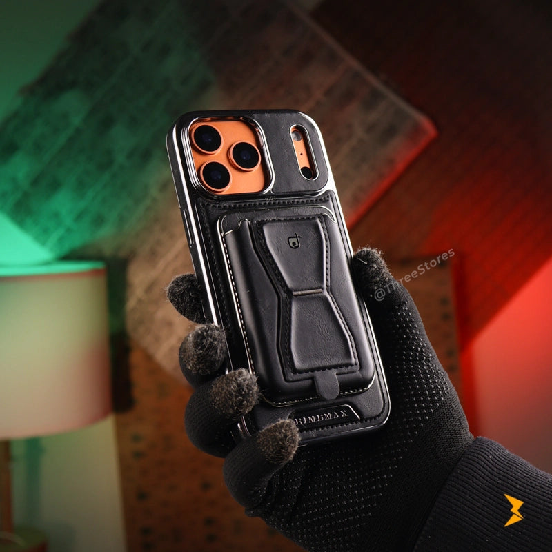 Rimbmax Vogue Magnetic Card Holder Leather Case iPhone 17 Pro Max