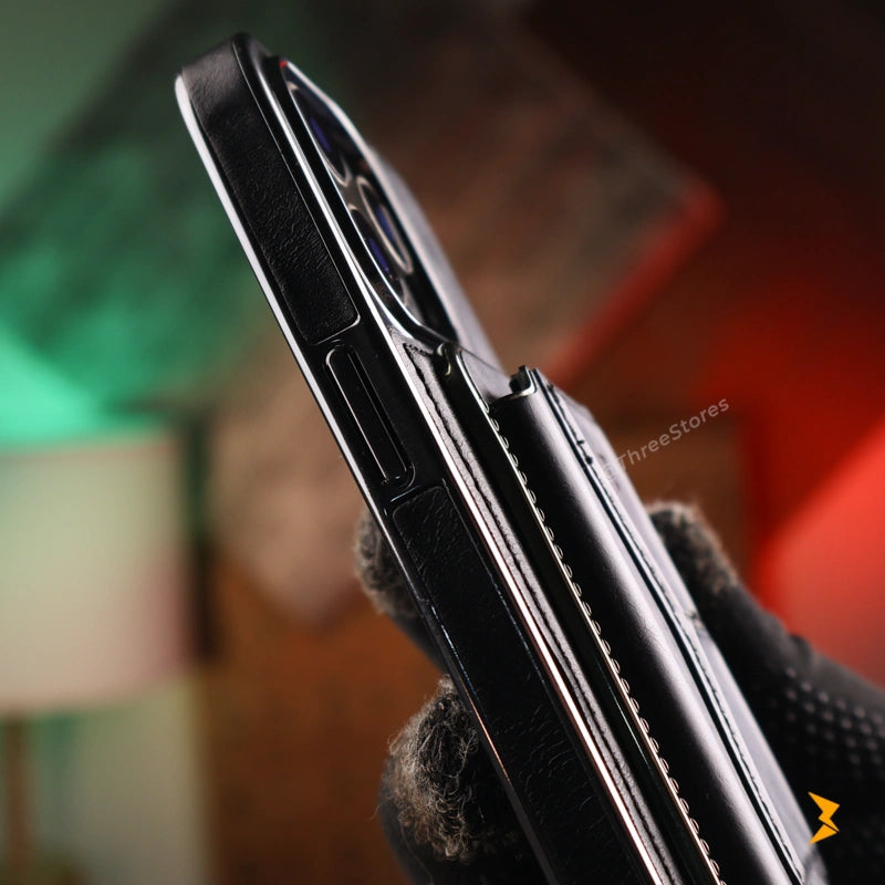 Rimbmax Vogue Magnetic Card Holder Leather Case iPhone 15 Pro Max