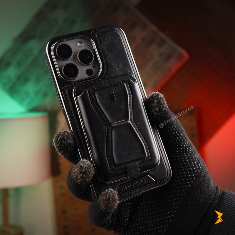 Rimbmax Vogue Magnetic Card Holder Leather Case iPhone 15 Pro Max