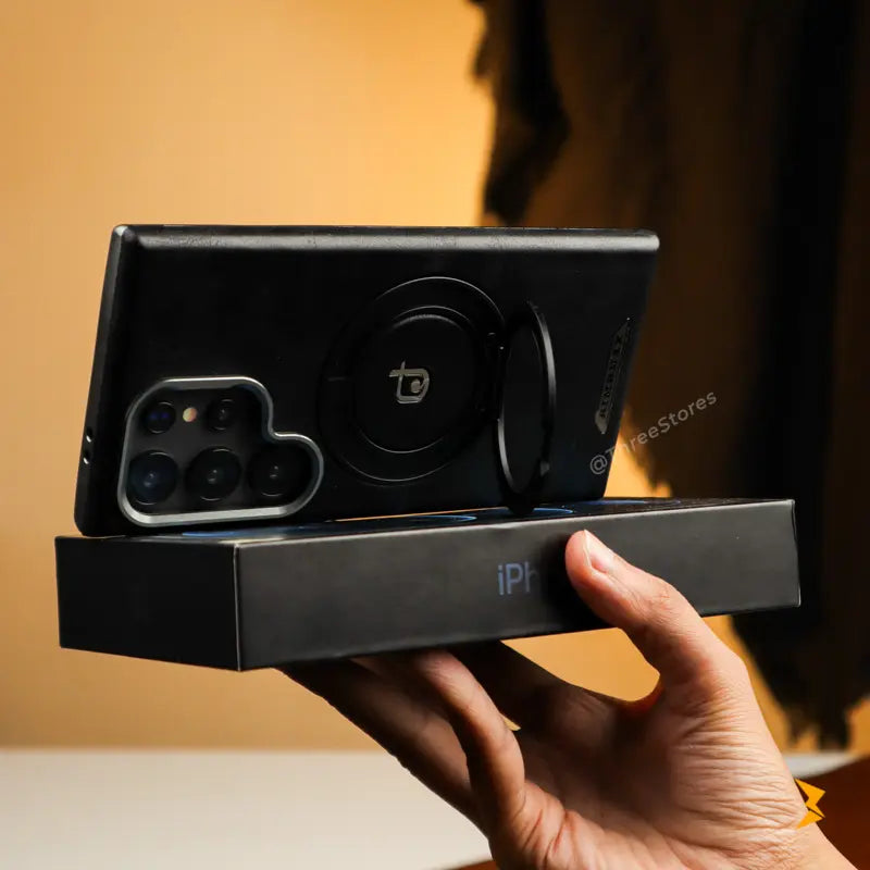 Ruime Leather Magsafe Stand Case Samsung S25 Ultra