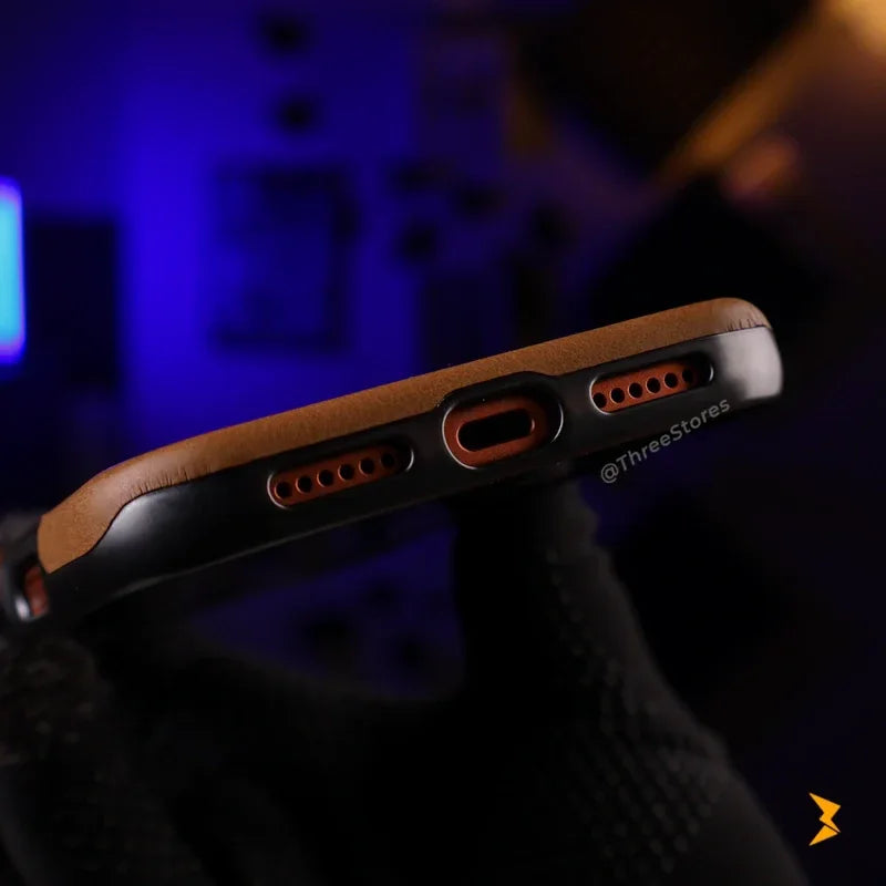 Ruime Leather Magsafe Stand Case iPhone 17 Pro Max - Three