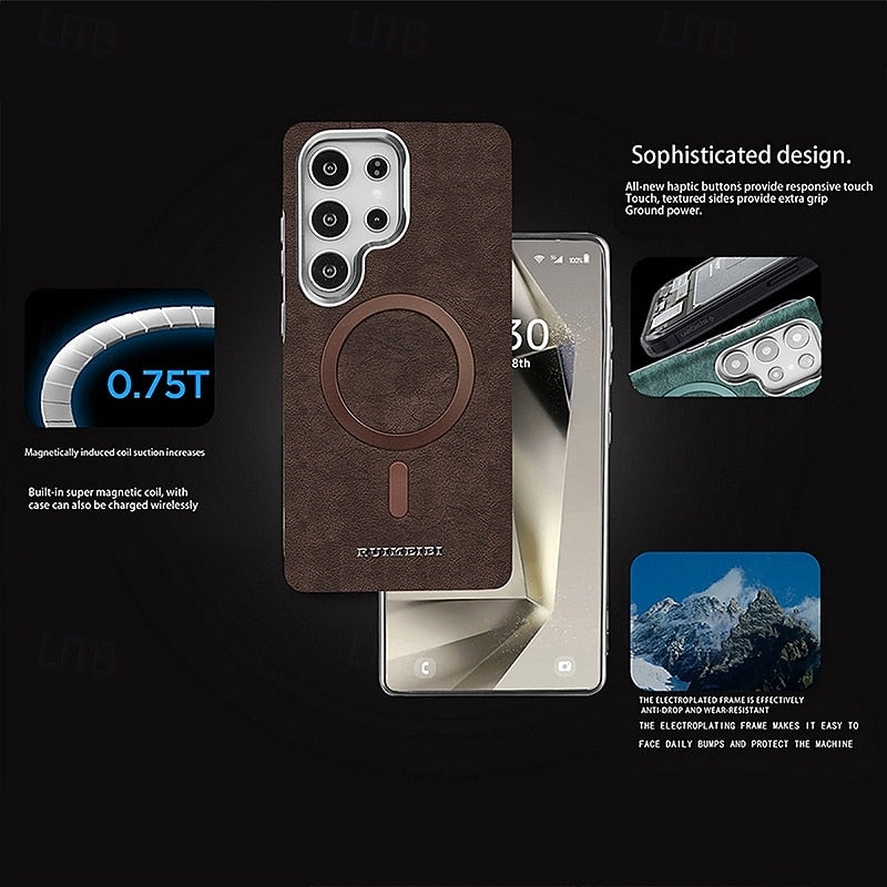 Ruimeibi Carga Leather Magsafe Case Samsung S25 Ultra