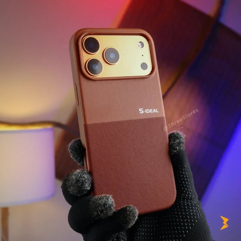 S-Ideal Leather Case iPhone 17 Pro Max - Three