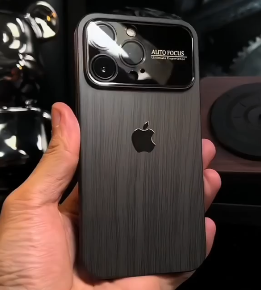 Wood Grain Lens Protection Case iPhone 14 Pro Max