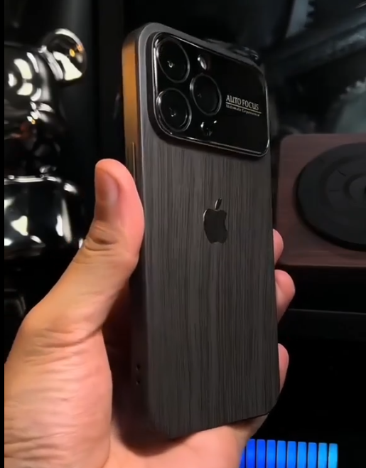 Wood Grain Lens Protection Case iPhone 14 Pro Max