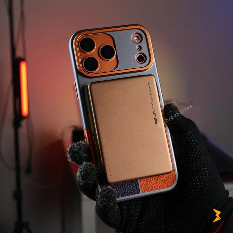 Sheen Leather Metal Frame Magsafe Case iPhone 17 Pro Max - Three