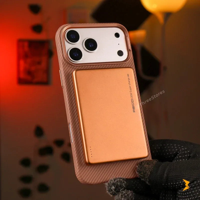 Shefange Carbon Magsafe Case iPhone 17 Pro Max - Three