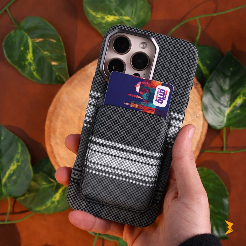 Shine Carbon Magsafe Wallet Case iPhone 16 Pro Max