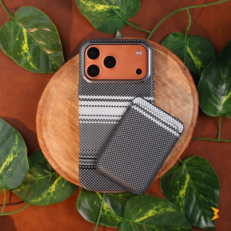 Shine Carbon Magsafe Wallet Case iPhone 17 Pro Max