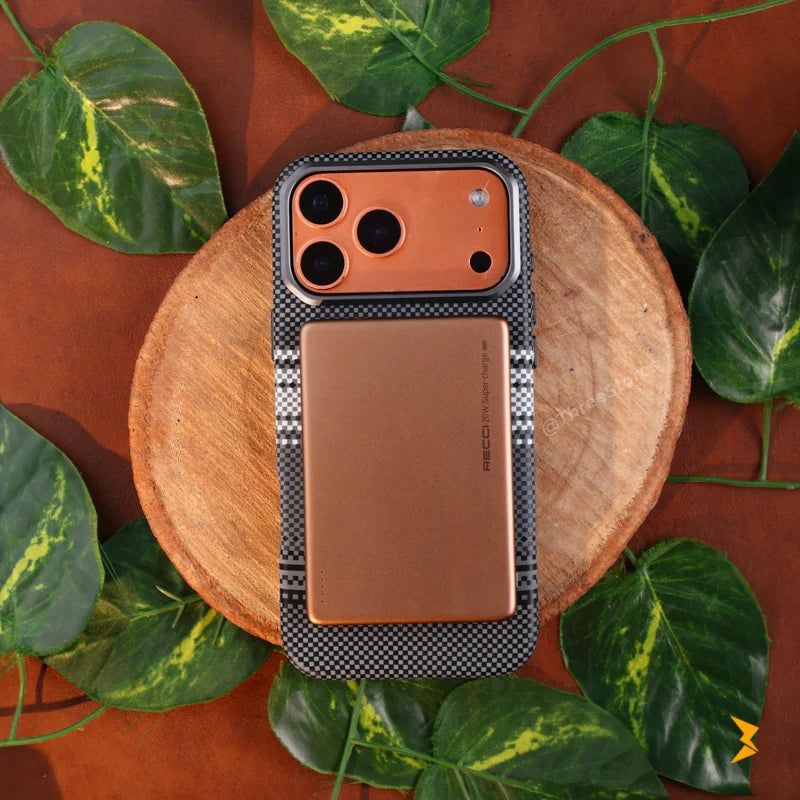 Shine Carbon Magsafe Wallet Case iPhone 17 Pro Max