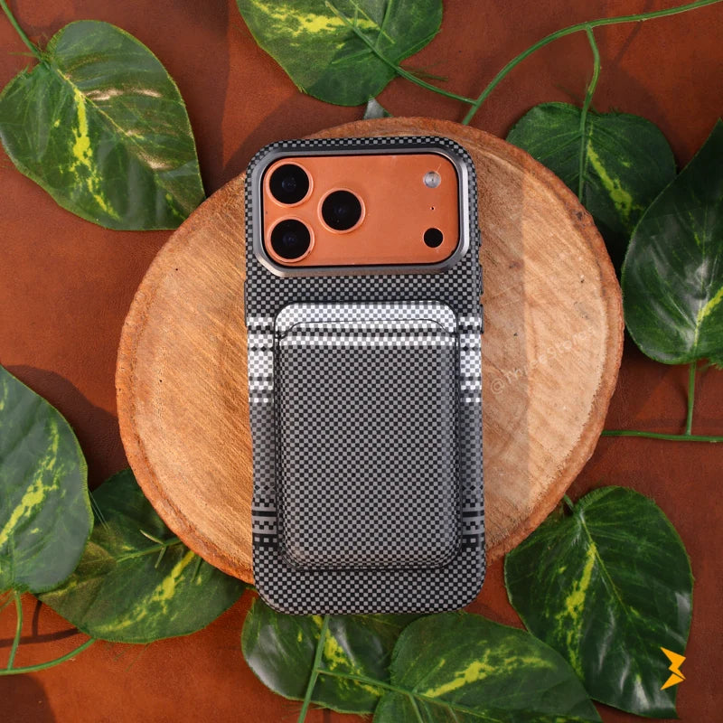 Shine Carbon Magsafe Wallet Case iPhone 17 Pro Max