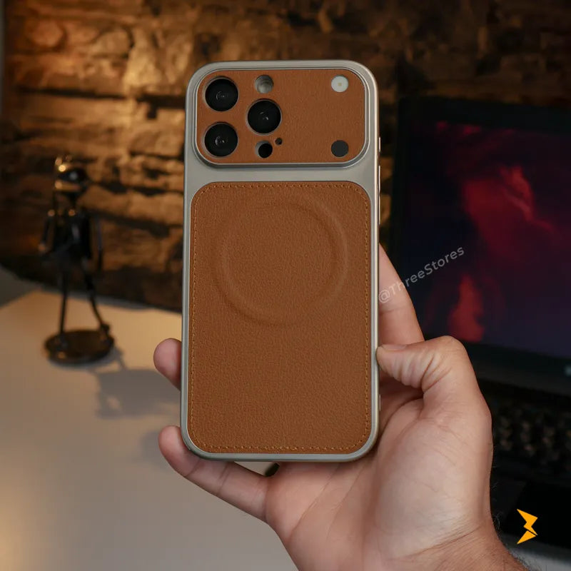 Signature Leather Magsafe Case iPhone 15 Pro Max