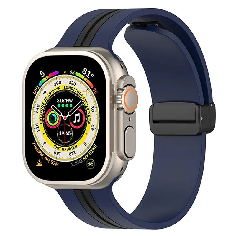 Silicone Dual Sport Band For Apple Watch