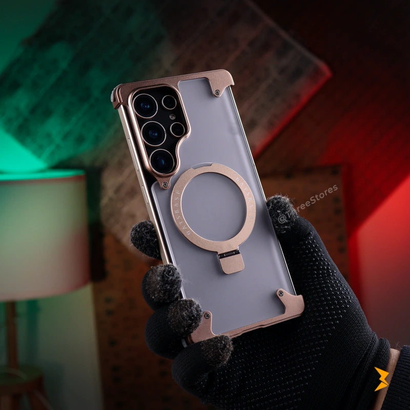 Smokey Metal Stand Magsafe Case Samsung S25 Ultra - Three