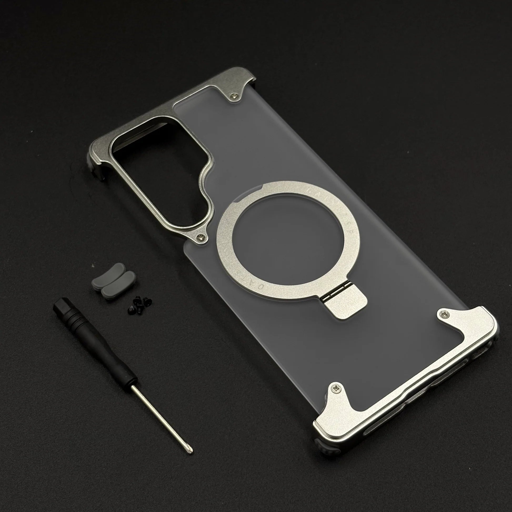 Smokey Metal Stand Magsafe Case Samsung S25 Ultra