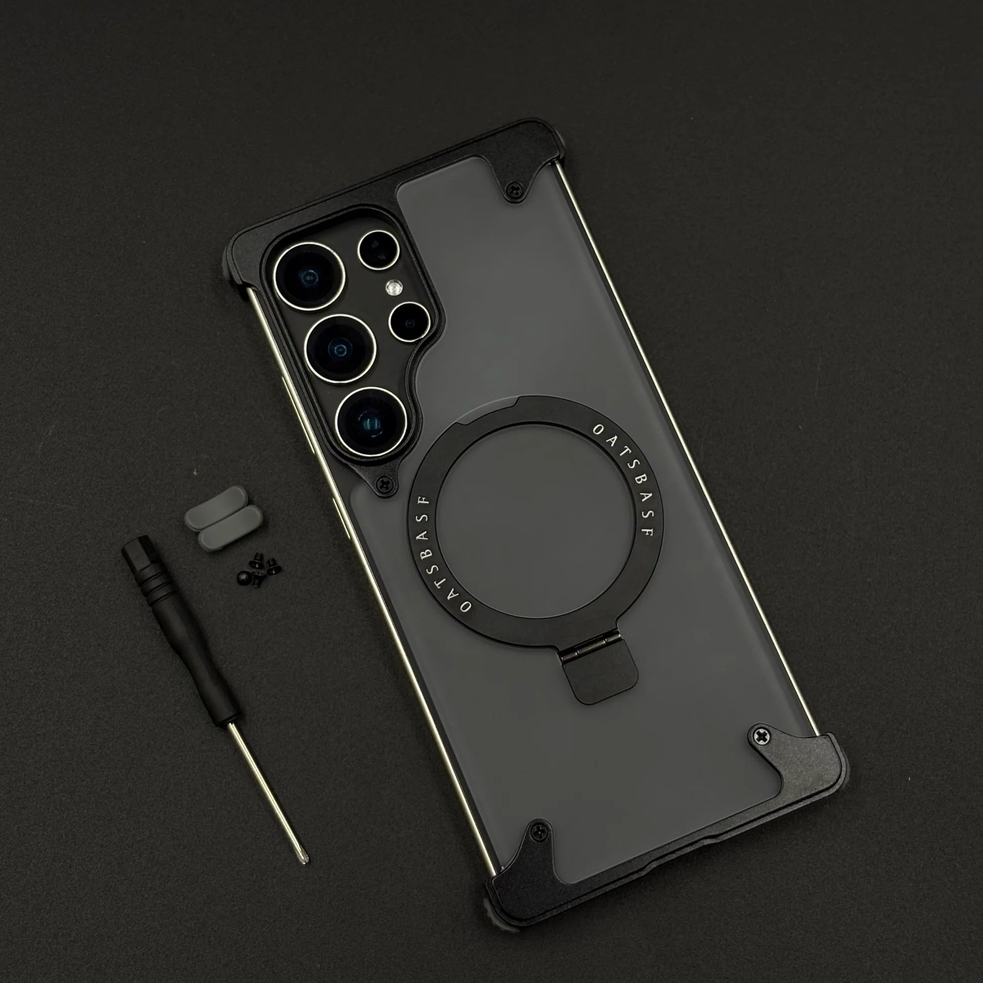 Smokey Metal Stand Magsafe Case Samsung S25 Ultra