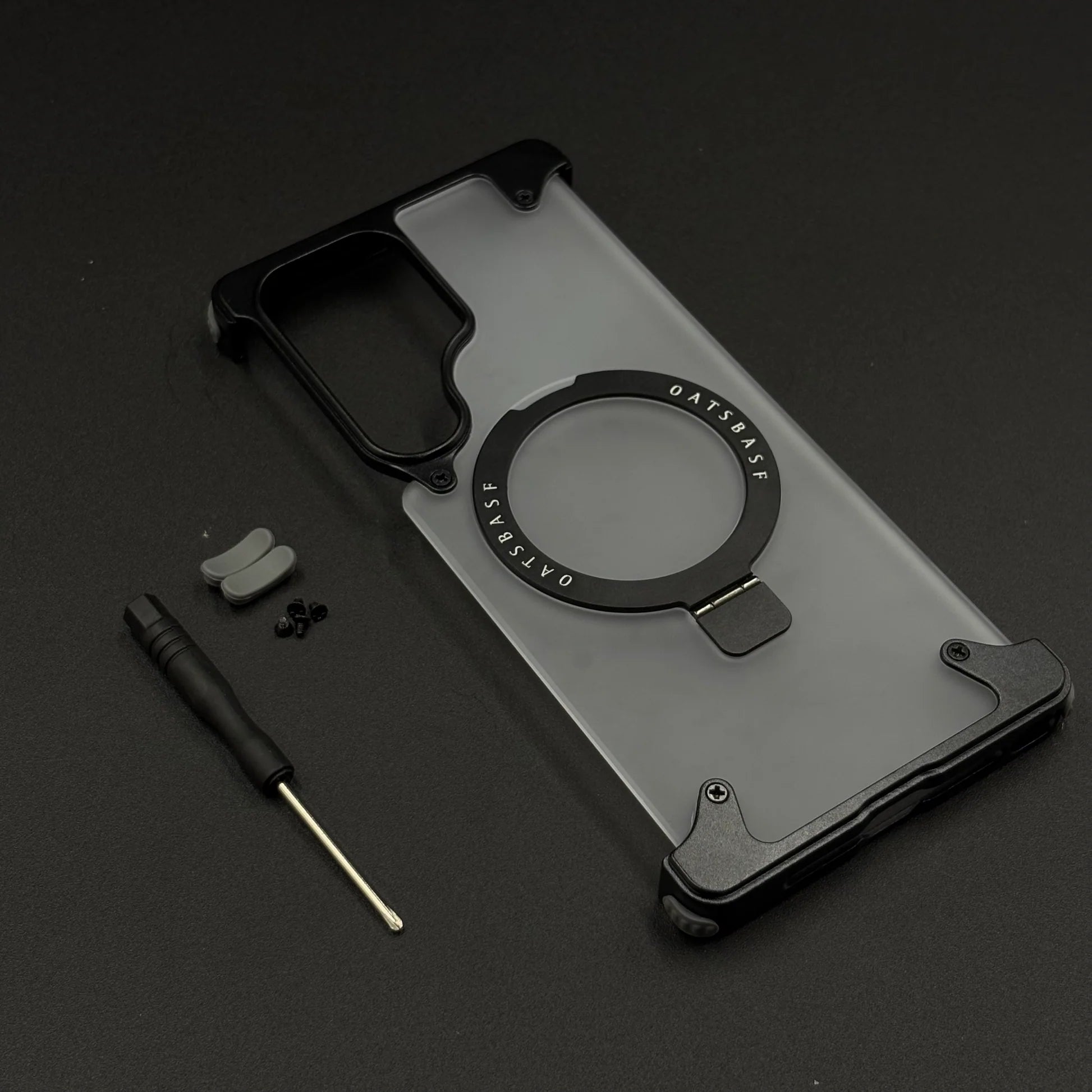 Smokey Metal Stand Magsafe Case Samsung S25 Ultra