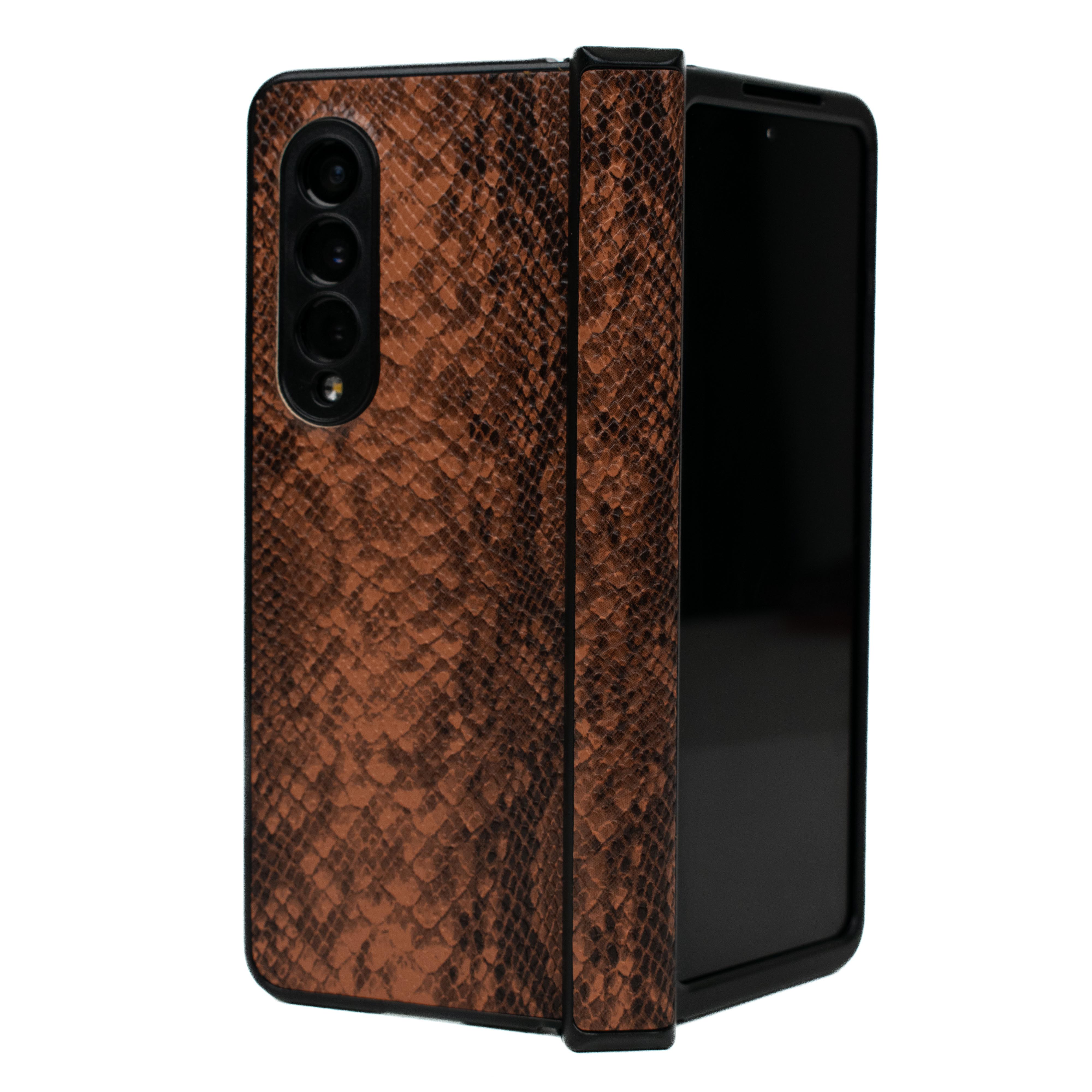 Snake Leather Case Samsung Fold 3