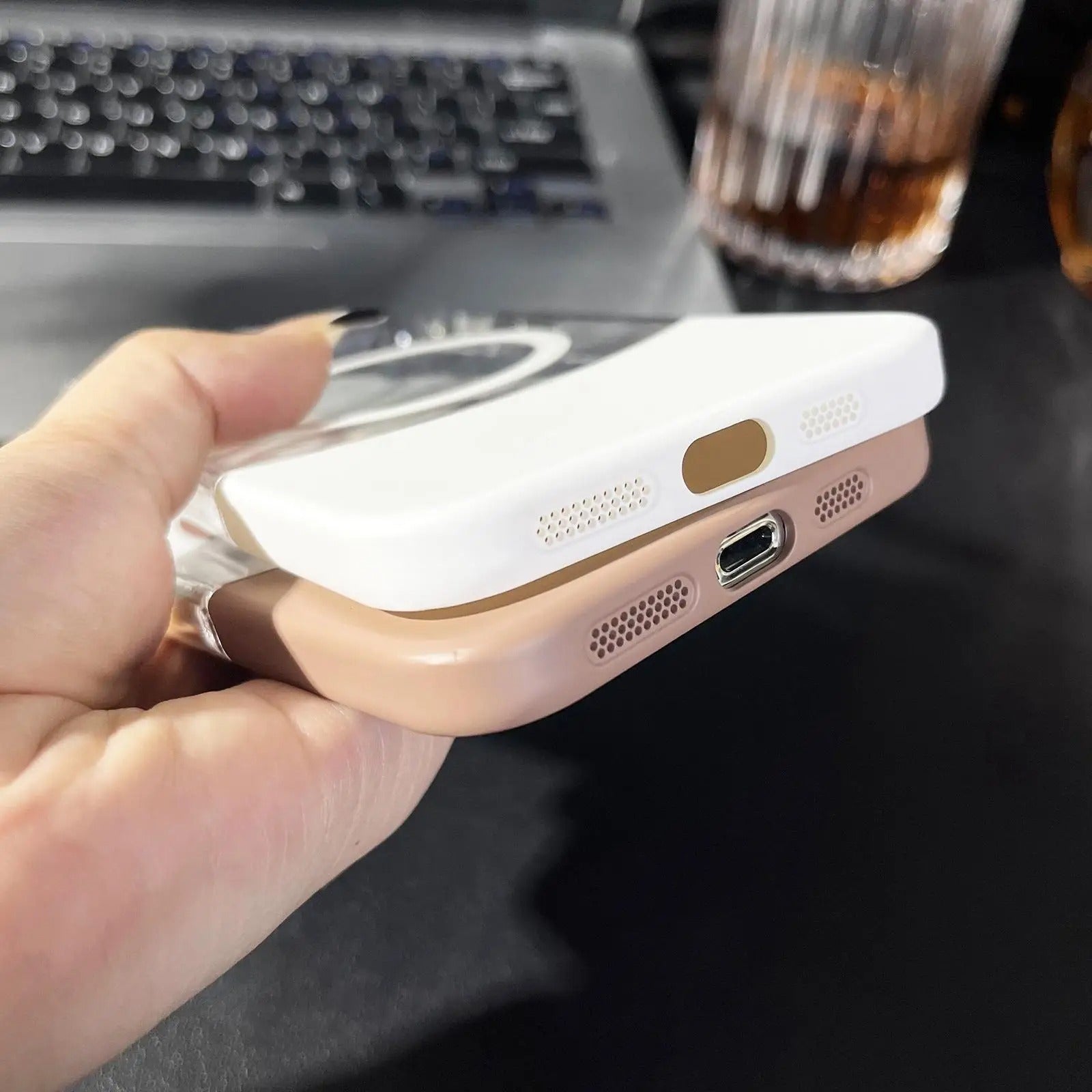 Splicing Transparent Case iPhone 16 Plus