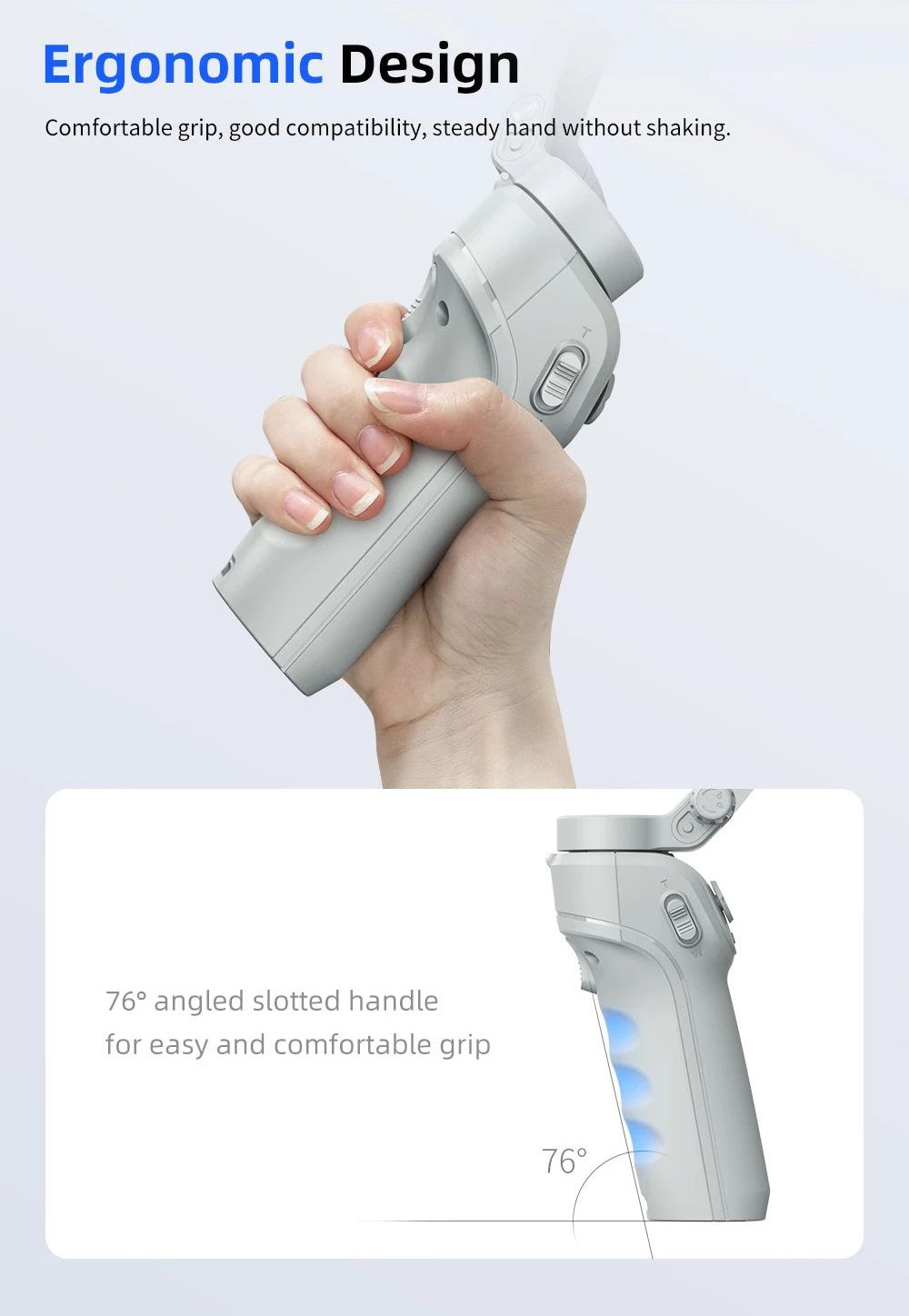 TOKQI Handheld 3-Axis Gimbal Phone Holder M01