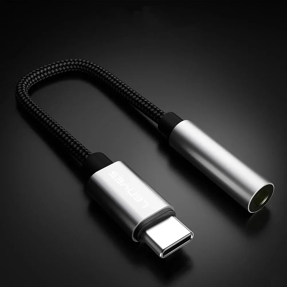 Lenyes Type-C to 3.5mm 3-in-1 Audio Adapter AX105