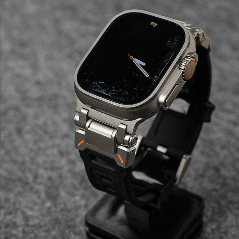 Mechanical Style Sport Silicone Band For Apple Watch