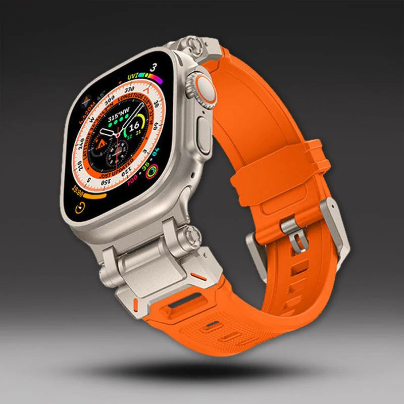 Mechanical Style Sport Silicone Band For Apple Watch