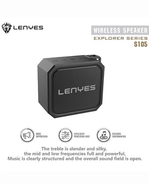 Lenyes Bluetooth 5.3 IPX6 Compact Portable Speaker S105