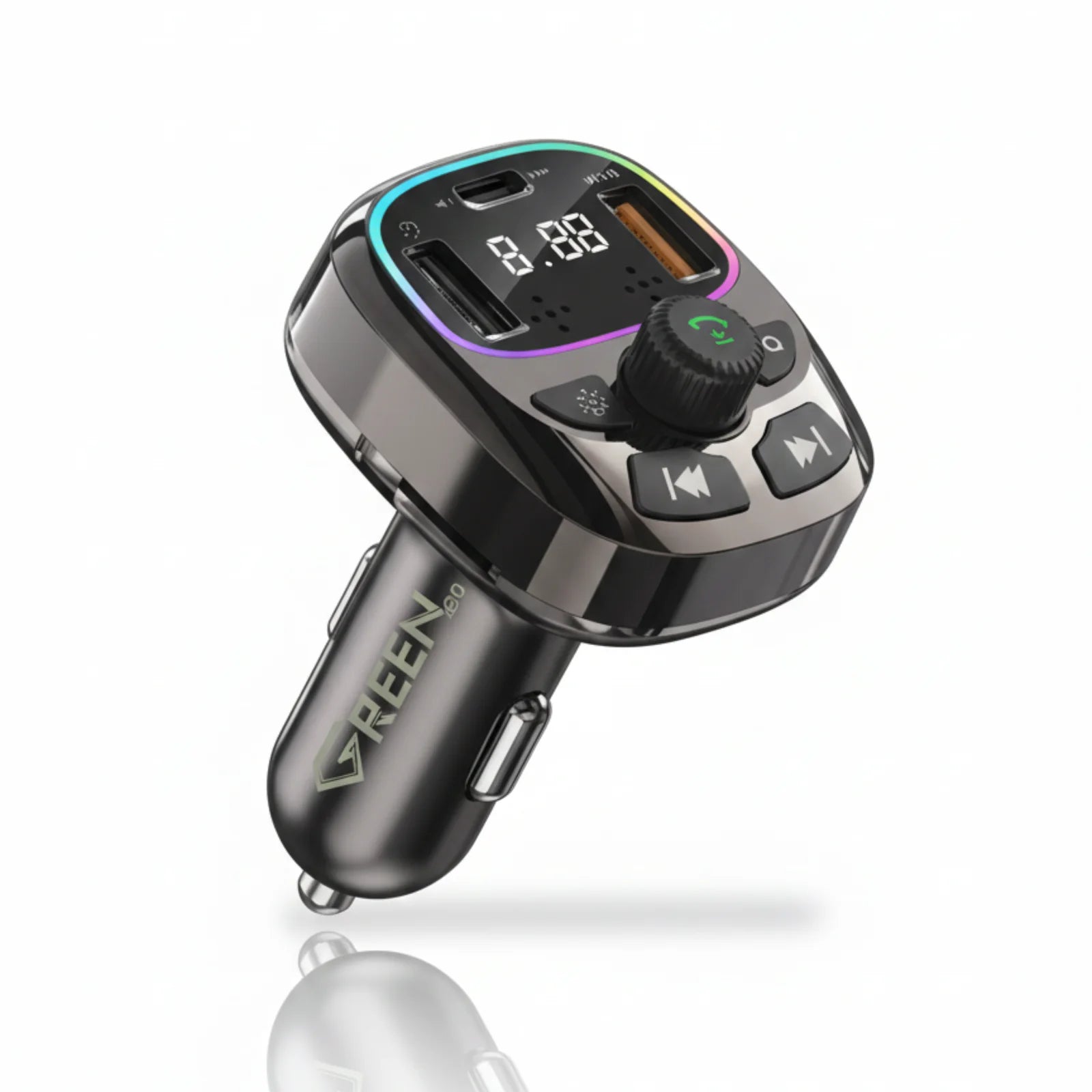 GREEN LED MP3 Car Charger 55W GE-Y085