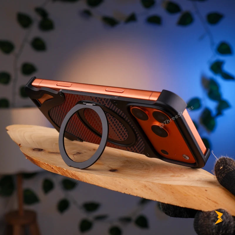 Waltex Carbon Stand Magsafe Case iPhone 17 Pro Max - Three