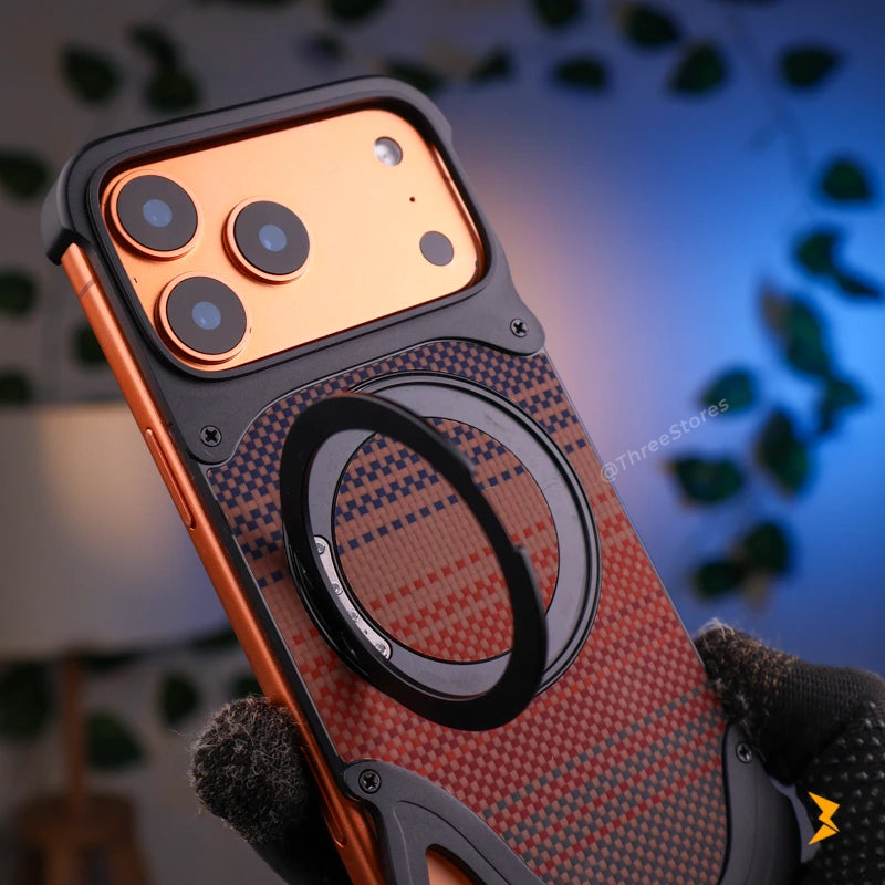 Waltex Carbon Stand Magsafe Case iPhone 17 Pro Max - Three