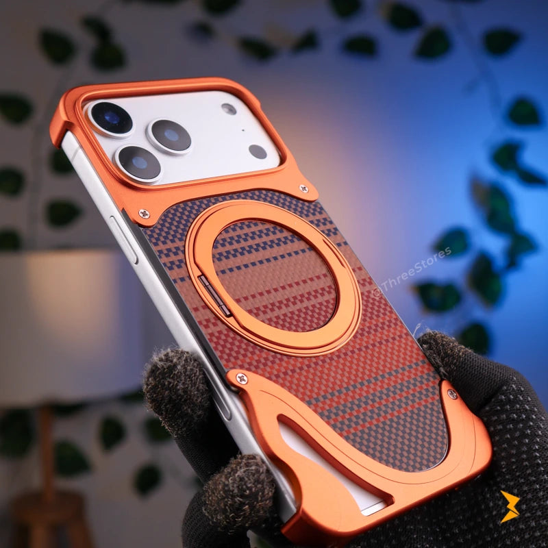 Waltex Carbon Stand Magsafe Case iPhone 17 Pro Max - Three