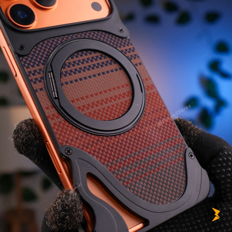 Waltex Carbon Stand Magsafe Case iPhone 17 Pro Max - Three