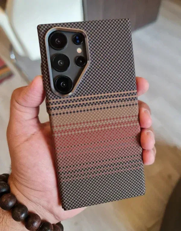 Warm Flannel Plaid Cloth Case Samsung S25 Ultra - Three