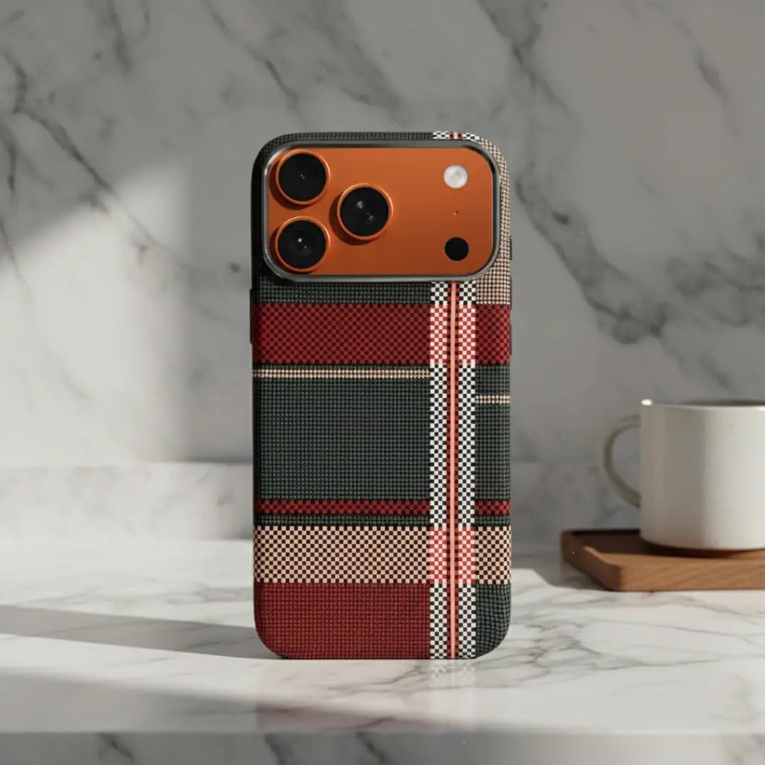 Warm Flannel Plaid Cloth Case iPhone 17 Pro Max