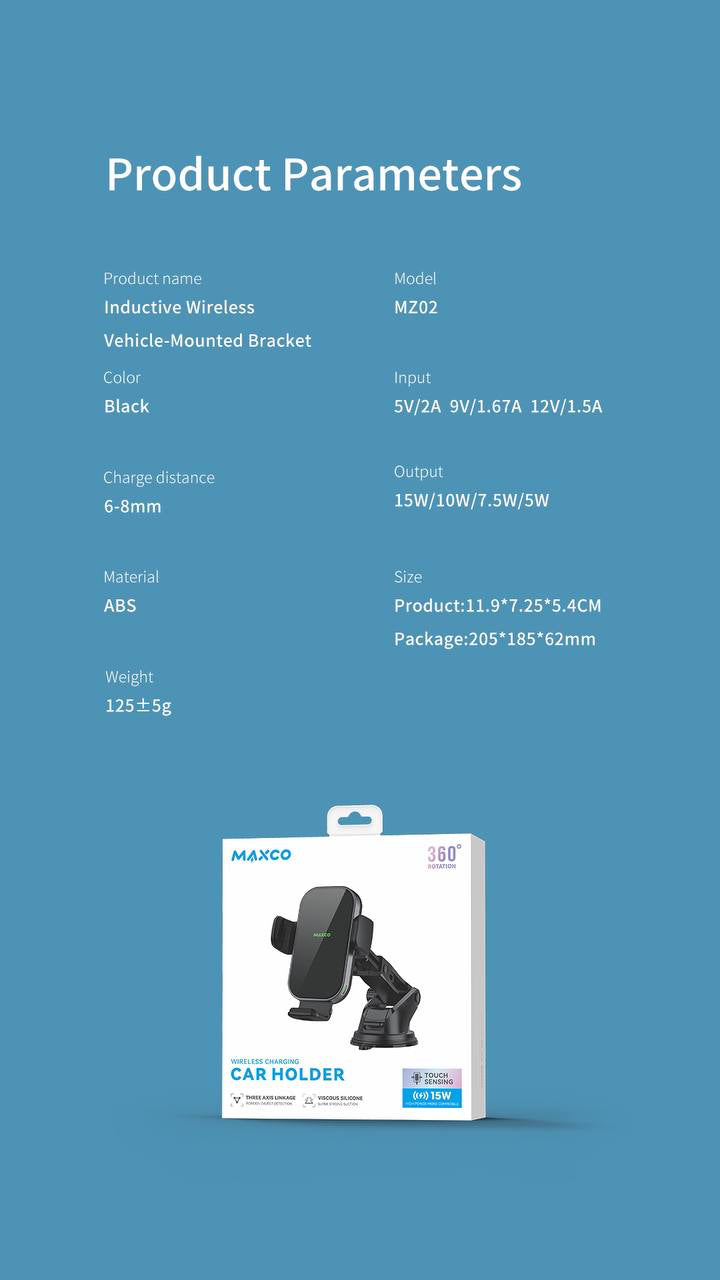 Maxco Wireless Charging Car Holder 15W MZ02