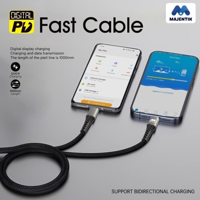 Majentik Fast Charging Cable 100W Type-C To Lightning