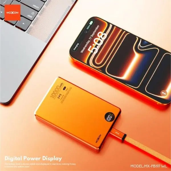Moxom Magnetic Wireless Power Bank 10000mAh| MX-PB197 WL