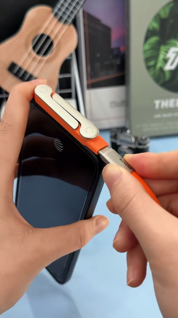2-in-1 Fast Charging Cable 240W Doubles Phone Stand