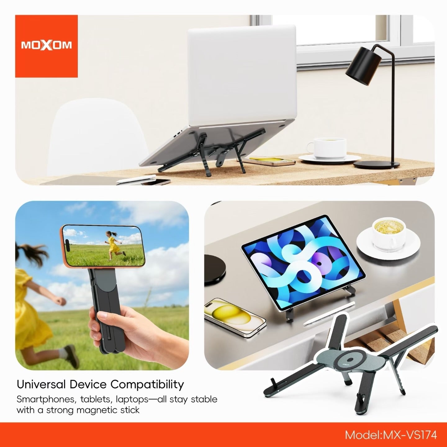 MOXOM 3 in 1 Magnetic Stand MX-VS174