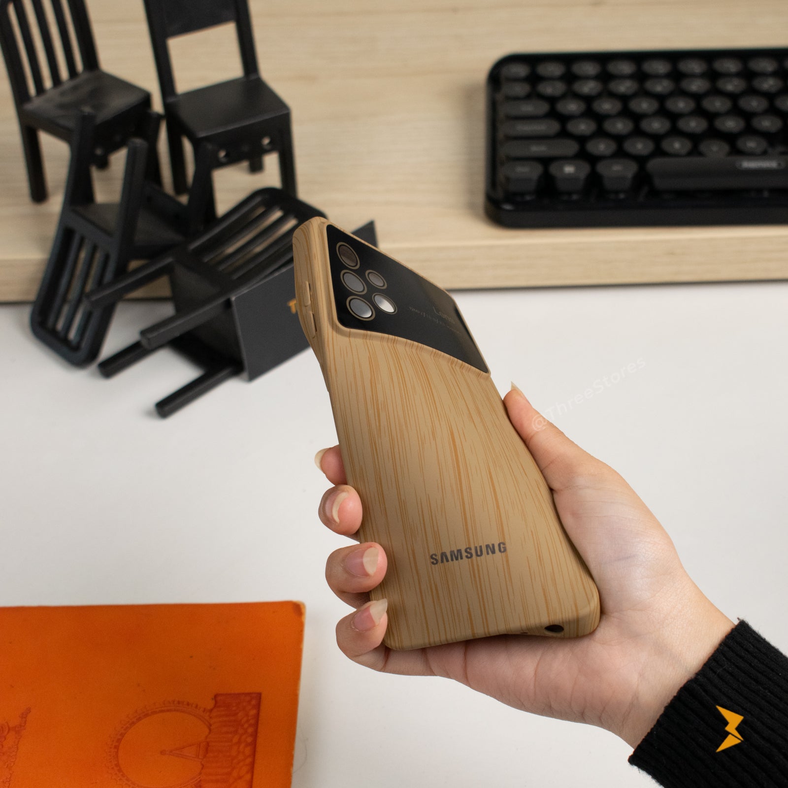 Wooden Silicone Case Samsung A52