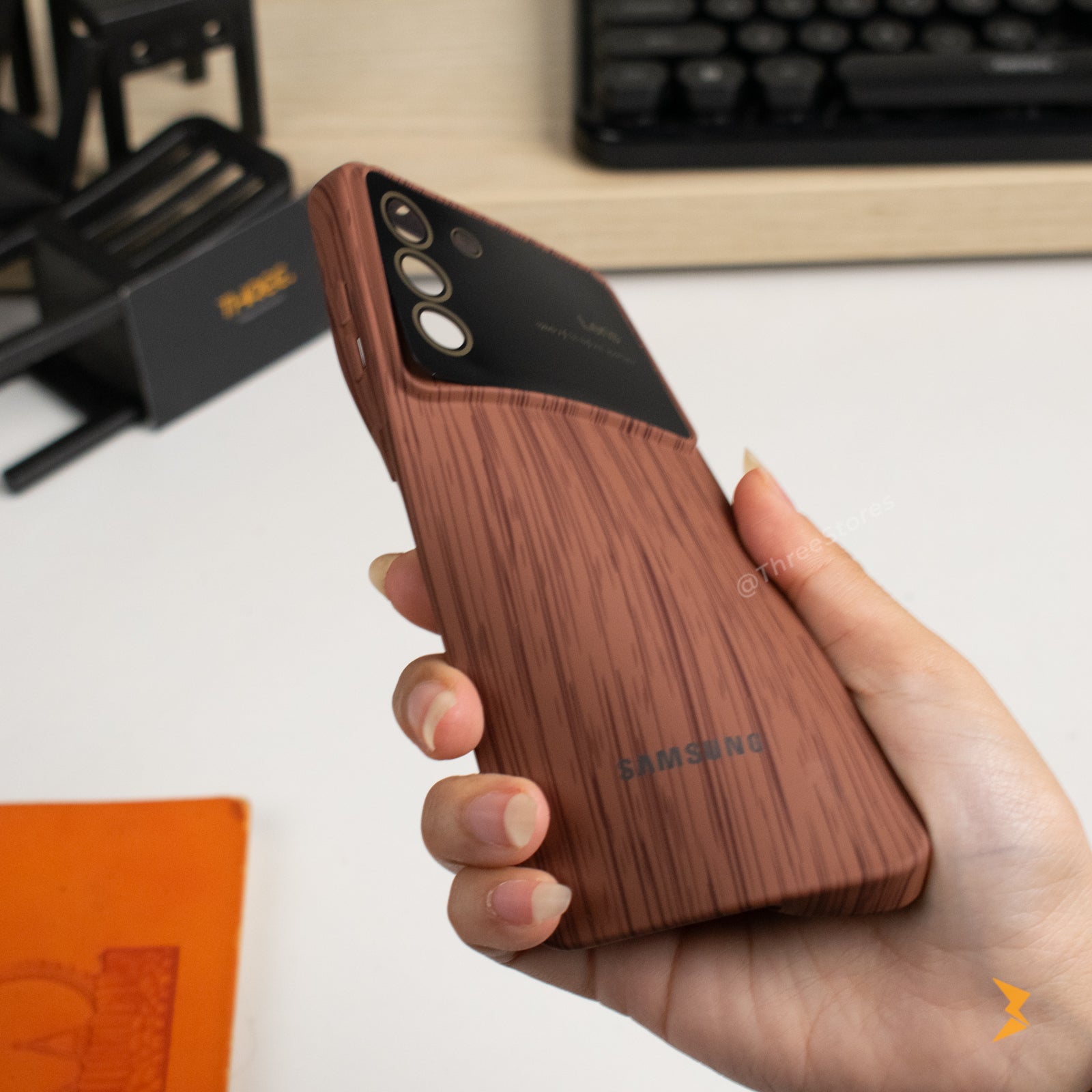 Wooden Silicone Case Samsung S21 Fe