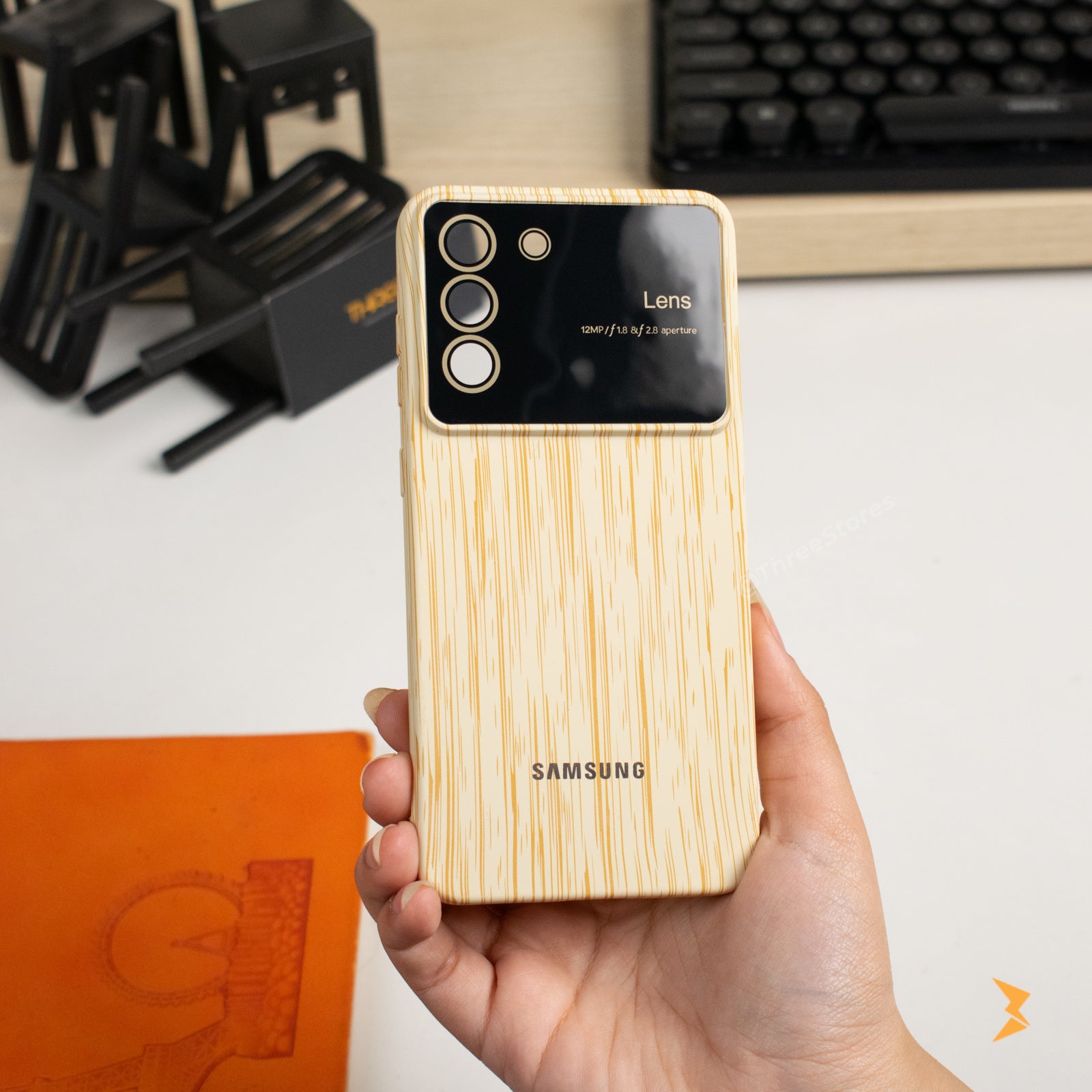 Wooden Silicone Case Samsung S21 Fe