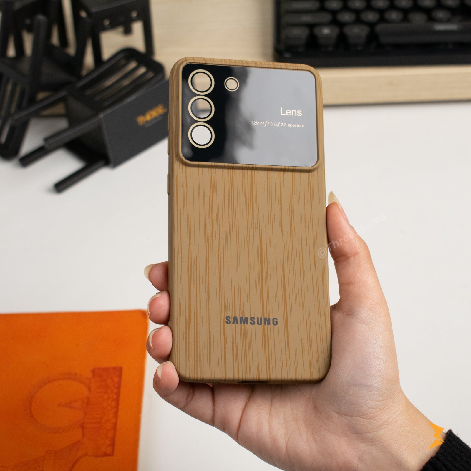 Wooden Silicone Case Samsung S21 Fe